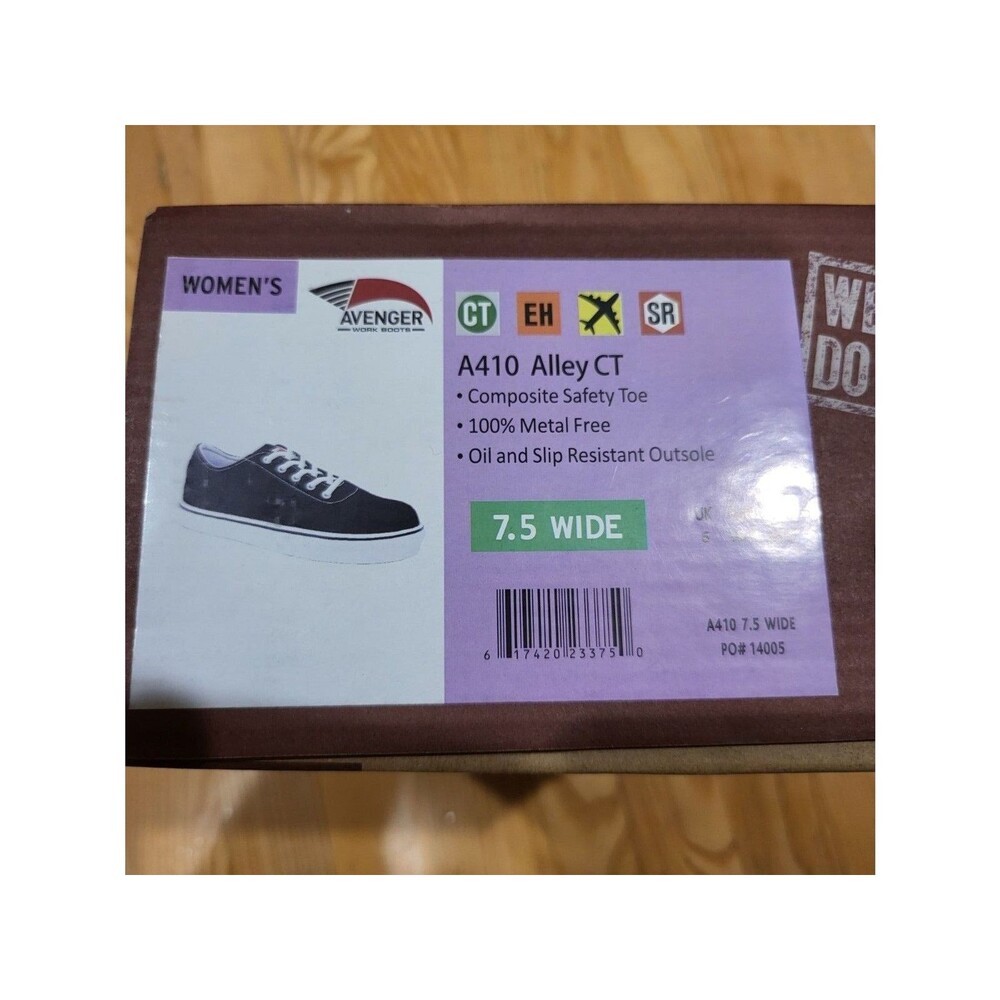 Avenger Work Boot Alley A410 Women Comp Toe Athletic Sneaker Work Shoe 7.5 W New - Picture 9 of 9